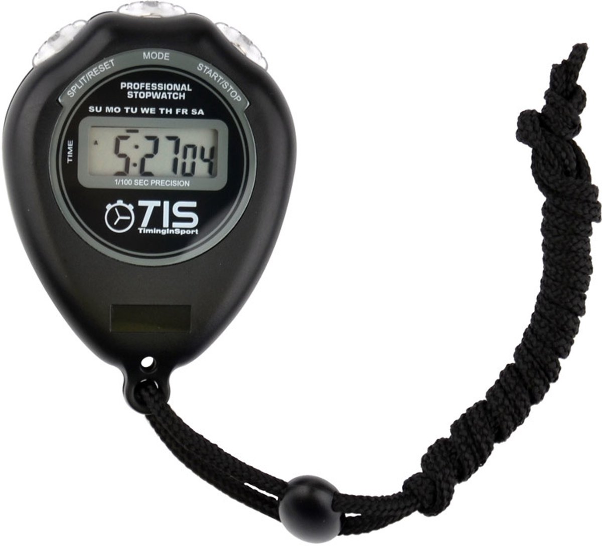 Tis Stopwatch Pro 018 - inc. nekkoord 8 X 6 Cm Zwart