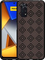 Xiaomi Poco M4 Pro Hoesje Zwart Geometric Pink - Designed by Cazy