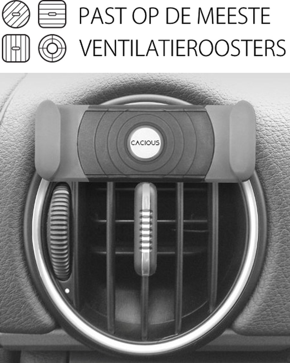 kwaad basketbal Oven Cacious Universele Telefoon Houder voor Ventilatie Rooster - Autohouder |  bol.com