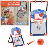 vidaXL Conjunto de basquetebol multifuncional infantil piso e parede
