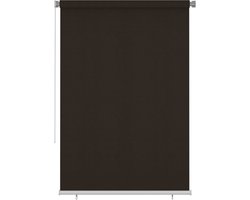vidaXL - Rolgordijn - voor - buiten - 165(B)x230(H) - cm - HDPE - bruin