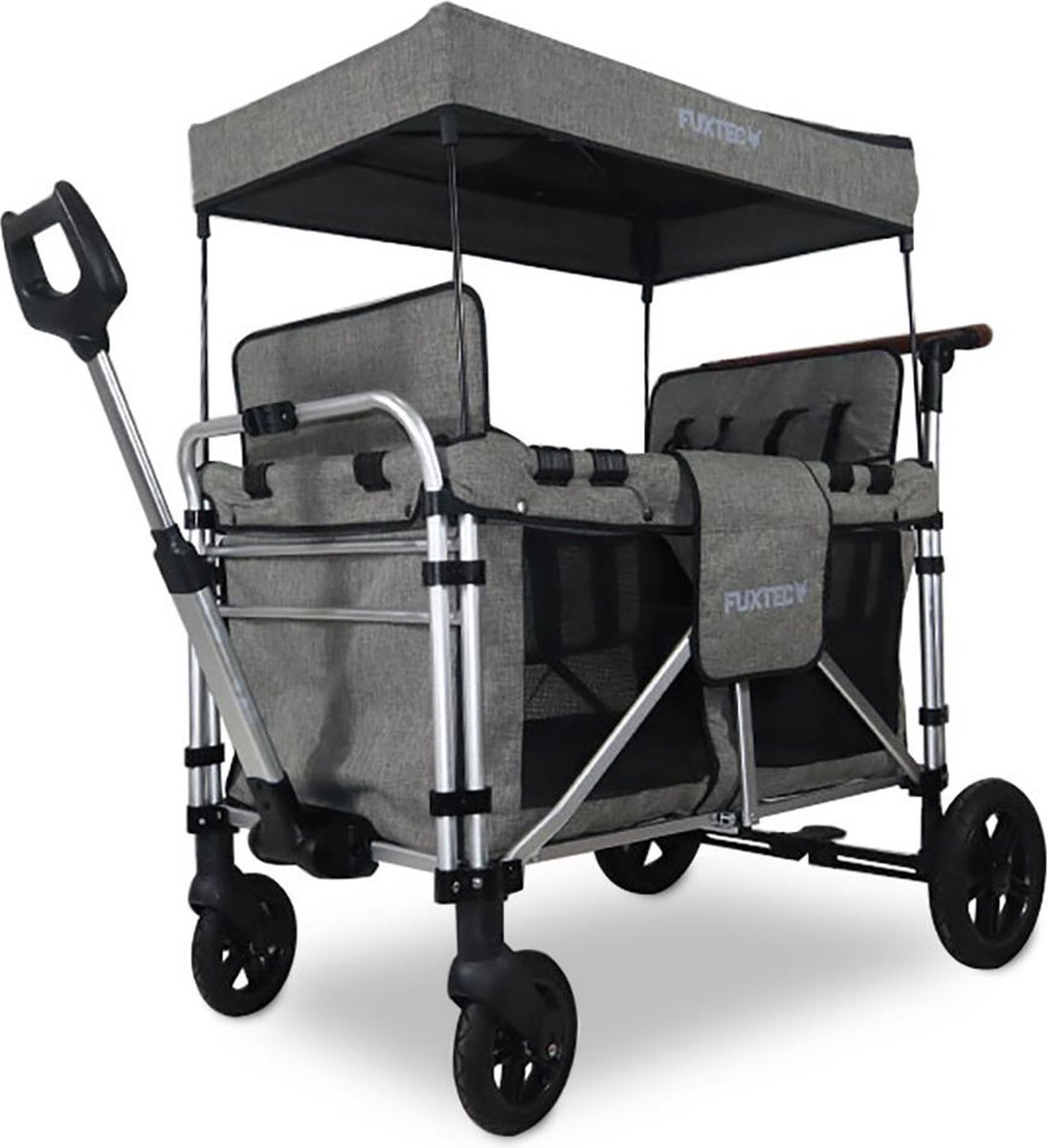 FUXTEC Bolderkar FX-CTXL900 - premium grijs - nu voor maximaal 4 kinderen