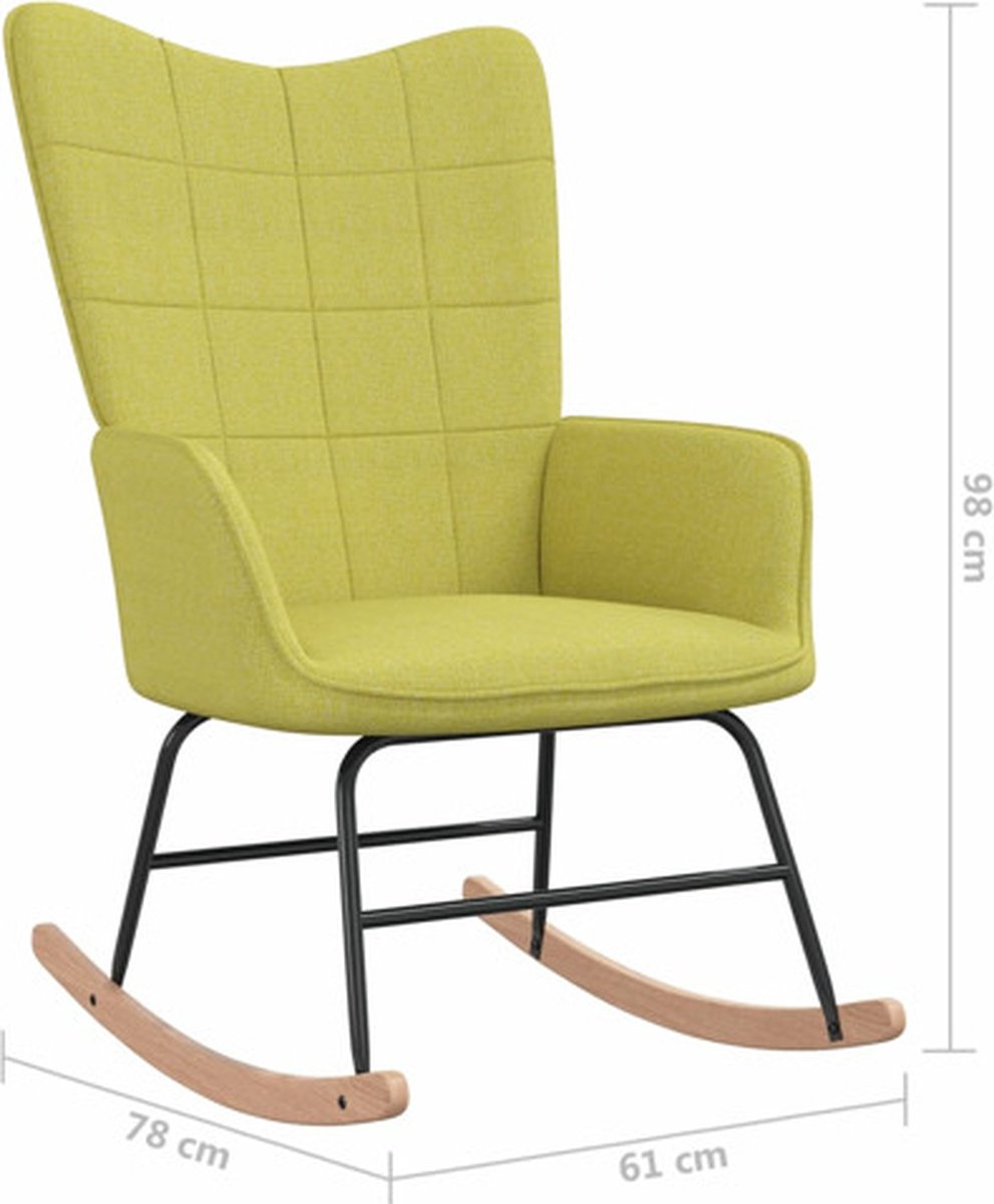 vidaXL Schommelstoel Adirondack met kussens massief - Tuinstoelen
