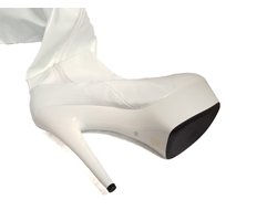 Soisbelle Grote Maten Dijhoge laarzen SB303 White Patent Maat 39