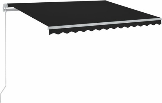 vidaXL Auvent à vidaXL manuelle avec LED 300x250 cm Couleur anthracite