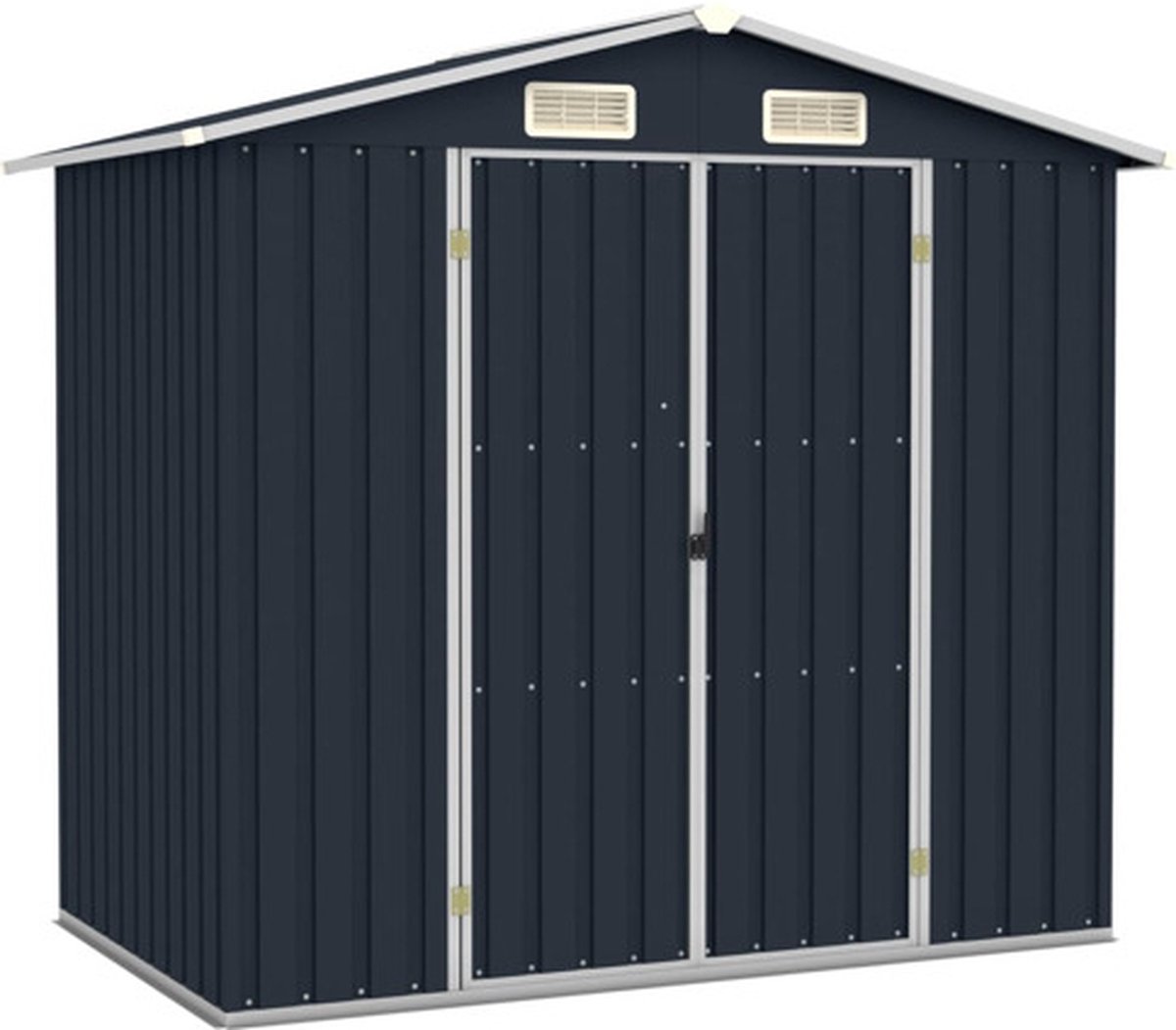 vidaXL Tuinschuur 205x129x183 cm gegalvaniseerd staal antraciet