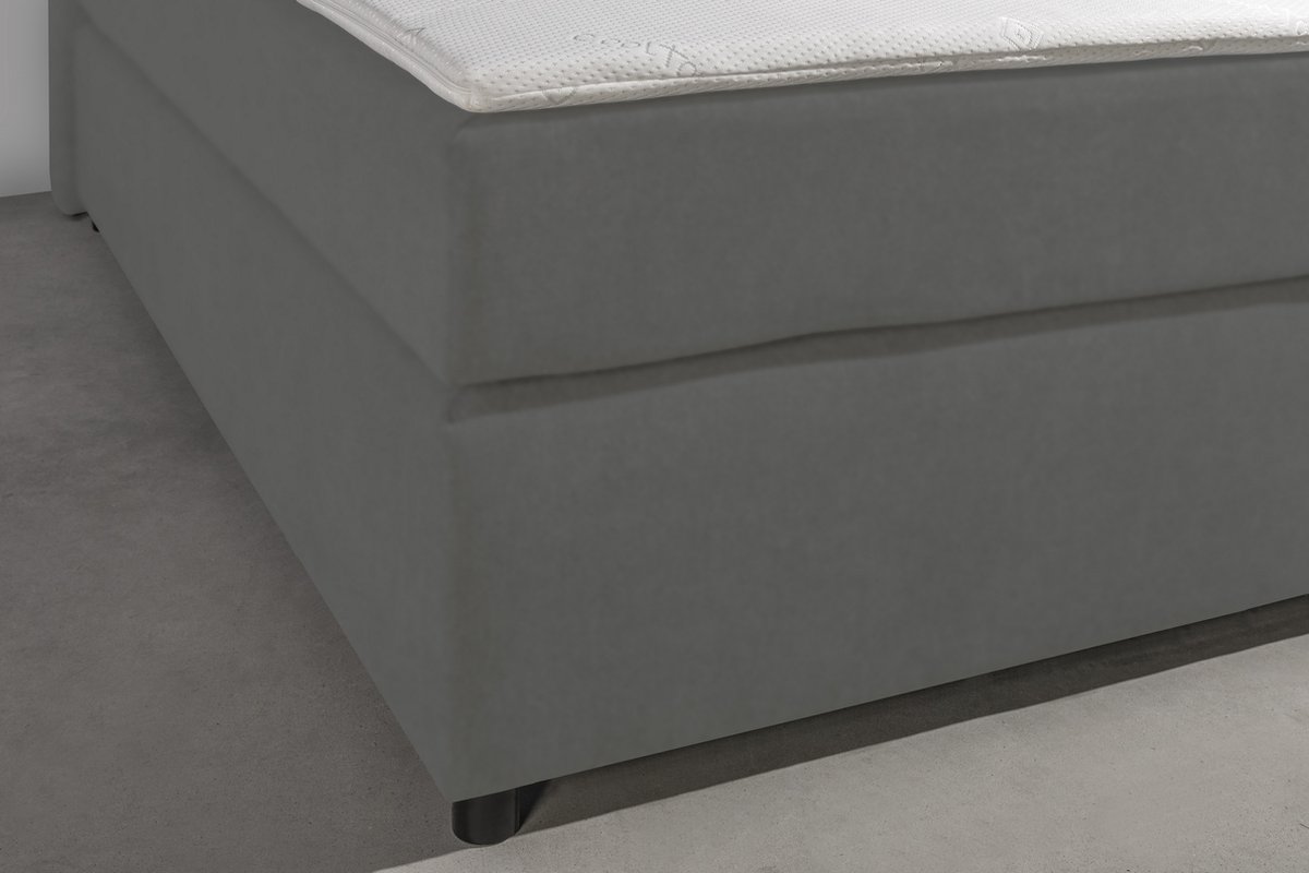 Anno 1588 - Boxspring Amsterdam - Pocketvering - Antraciet Lederlook - 180x200 cm - Inclusief Dekbed en Kussens thumbnail 3