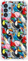 Anti-shock Hoesje met foto Geschikt voor Samsung Galaxy A13 (4G) Telefoon Hoesje met doorzichtige rand Birds