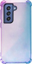 Coque Arrière En Siliconen ADEL Pour Samsung Galaxy S21 FE - Dégradé Blauw Violet