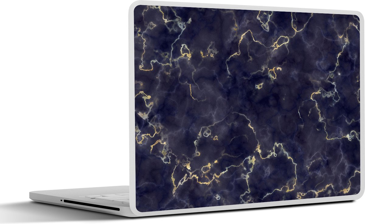 Laptop sticker - 11.6 inch - Marmer print - Goud Agaat - 30x21cm - Laptopstickers - Laptop skin - Cover