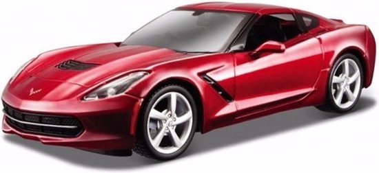 Bburago CHEVROLET CORVETTE STINGRAY 2014 rood metalic schaalmodel 1:43 - Bburago