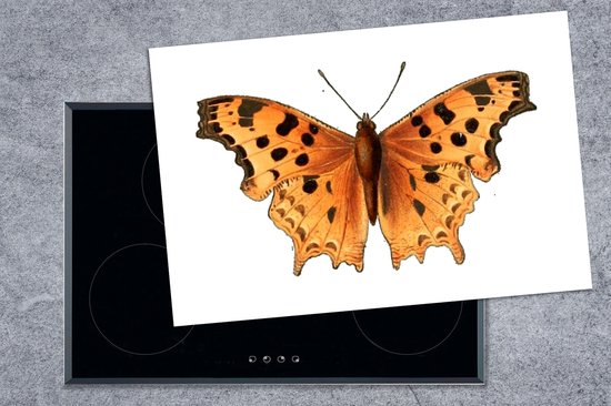 KitchenYeah® Inductie beschermer 78x52 cm - Aurelia - Vlinder - Oranje. - Kookplaataccessoires - Afdekplaat voor kookplaat - Inductiebeschermer - Inductiemat - Inductieplaat mat