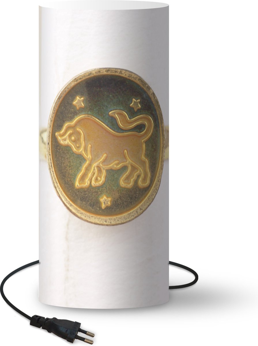 Lamp - Nachtlampje - Tafellamp slaapkamer - een ring van het sterrenbeeld de stier - 54 cm hoog - Ø22.9 cm - Inclusief LED lamp