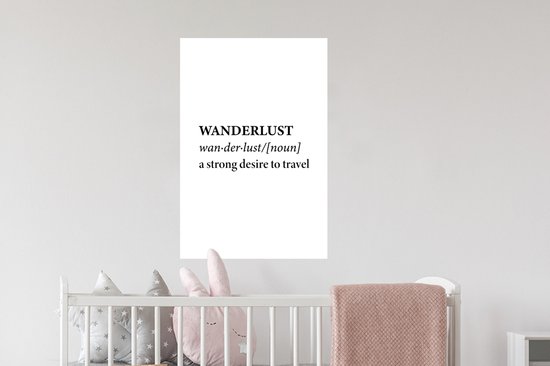 Stickers Stickers muraux - Proverbes - Citations - Une forte envie de travel - Wanderlust - Voyages - 40x60 cm - Film adhésif