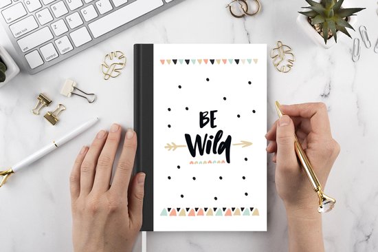 Carnet - Cahier d'écriture - Citations - Soyez sauvage - Fille - Enfants - Carnet - Format A5 - Bloc-notes