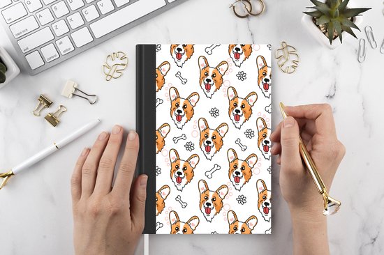 Carnet - Cahier d'écriture - Motifs - Chien - Corgi - Carnet - Format A5 - Bloc-notes