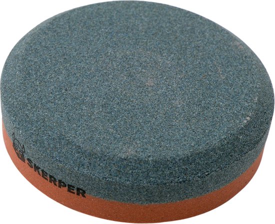 Skerper Axe Sharpener 160/600, SO002, Pierre à Aiguiser pour Gros Outils, Comme les Haches, Machettes, Lames de Tondeuses etc