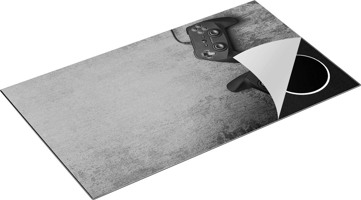Chefcare Inductie Beschermer Twee Game Controllers op Tafel - Gaming - 89,6x51,6 cm - Afdekplaat Inductie - Kookplaat Beschermer - Inductie Mat
