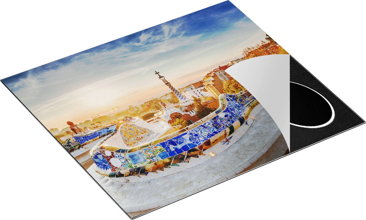 Chefcare Inductie Beschermer Park Güell in Barcelona - 59x51 cm - Afdekplaat Inductie - Kookplaat Beschermer - Inductie Mat