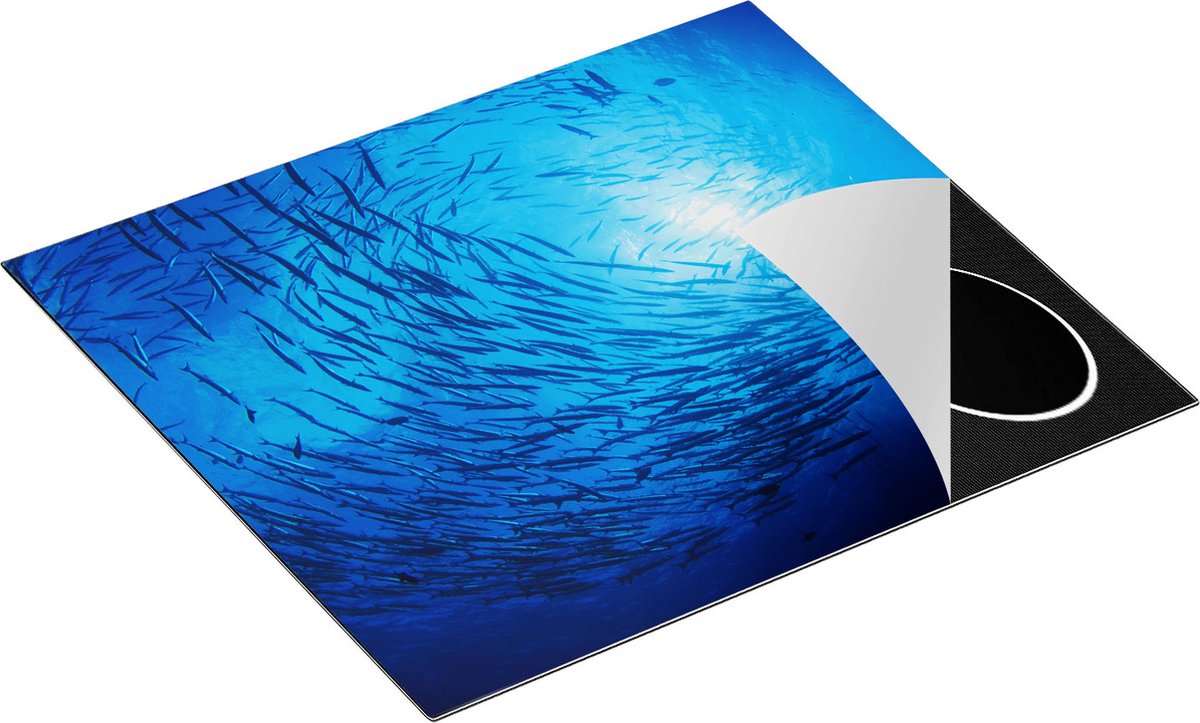 Chefcare Inductie Beschermer Zwerm Vissen in de Oceaan - 58,3x51,3 cm - Afdekplaat Inductie - Kookplaat Beschermer - Inductie Mat