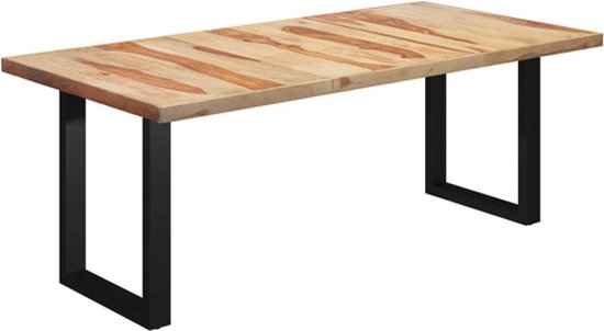 Mesa De Comedor Exterior De Teca Maciza 200x100 Cm - Para Jardín, Terraza O Patio