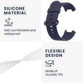 kwmobile 2x armband geschikt voor Xiaomi Mi Watch Lite / Redmi Watch - Bandjes voor fitnesstracker in donkerblauw / wit
