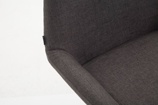 Tabouret de bar Clp Braga - Lot de 2 - Tissu - gris foncé