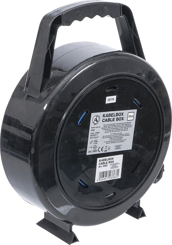 BGS 3365 Rallonge électrique 3 M 3x1,5 Mm² – Prise De Terre, Fiche Coudée – Usage Intérieur IP20