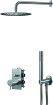 Qisani Flow thermostatische inbouwset 2-weg vierkant RVS