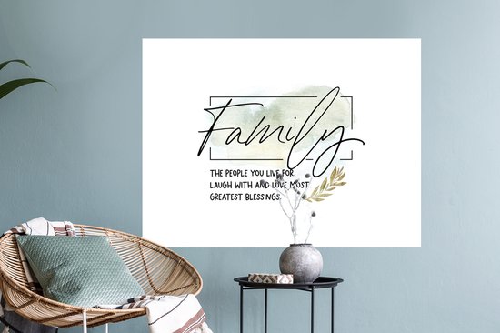 Stickers muraux - Film autocollant - Citations - Proverbes - Famille - 80x60 cm - Film adhésif - Stickers muraux chambre d'enfant - Papier peint autocollant - Papier peint autocollant - Film autocollant