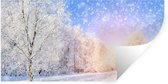 Stickers Stickers muraux - Neige - Soleil - Hiver - 120x60 cm - Film adhésif