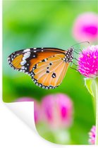 Muurstickers - Sticker Folie - Landelijk - Vlinder - Distel - Bloem - 20x30 cm - Plakfolie - Muurstickers Kinderkamer - Zelfklevend Behang - Zelfklevend behangpapier - Stickerfolie