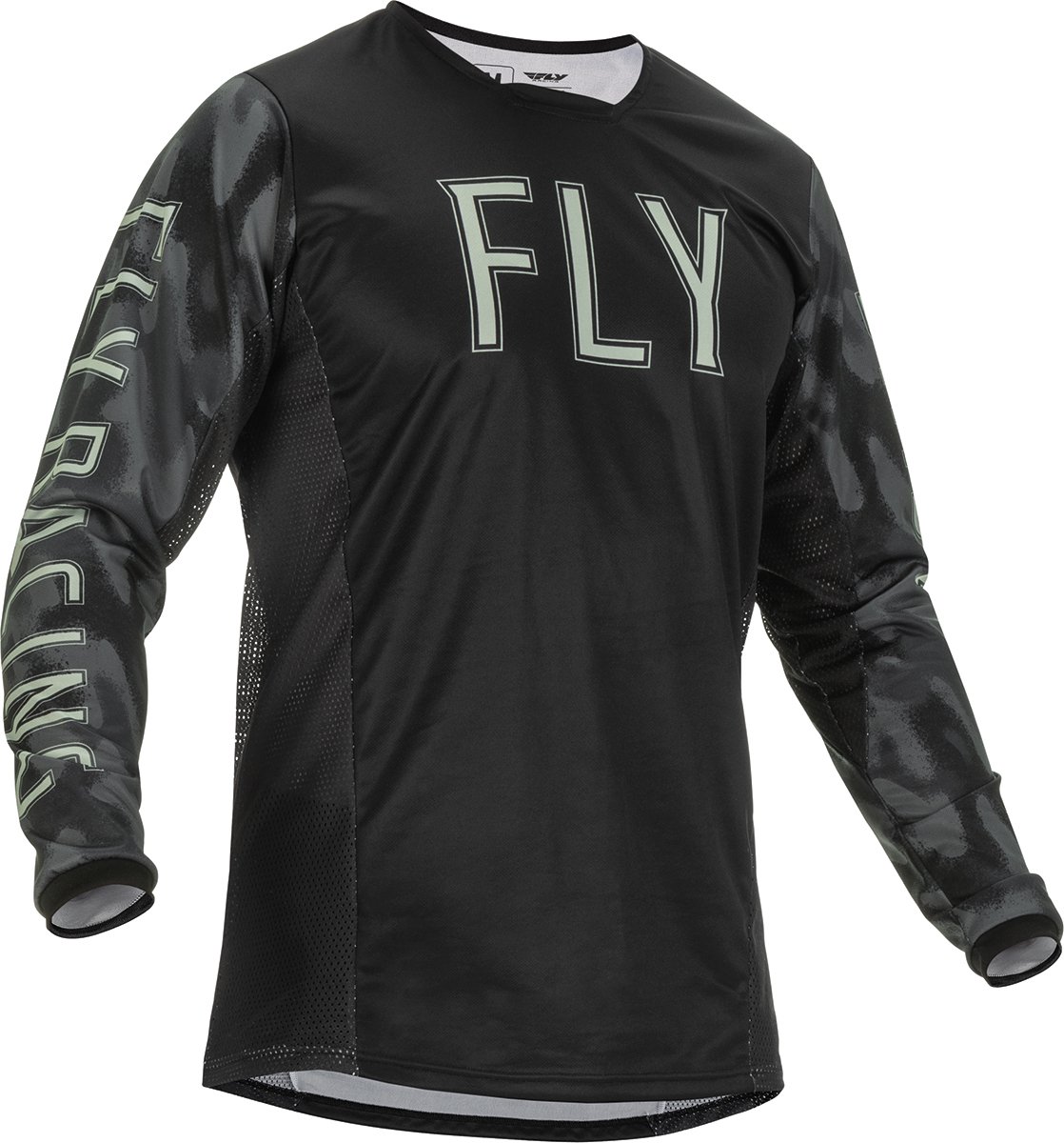 FLY Racing Kinetic S.E. Tactic Jersey Black Grey Camo L