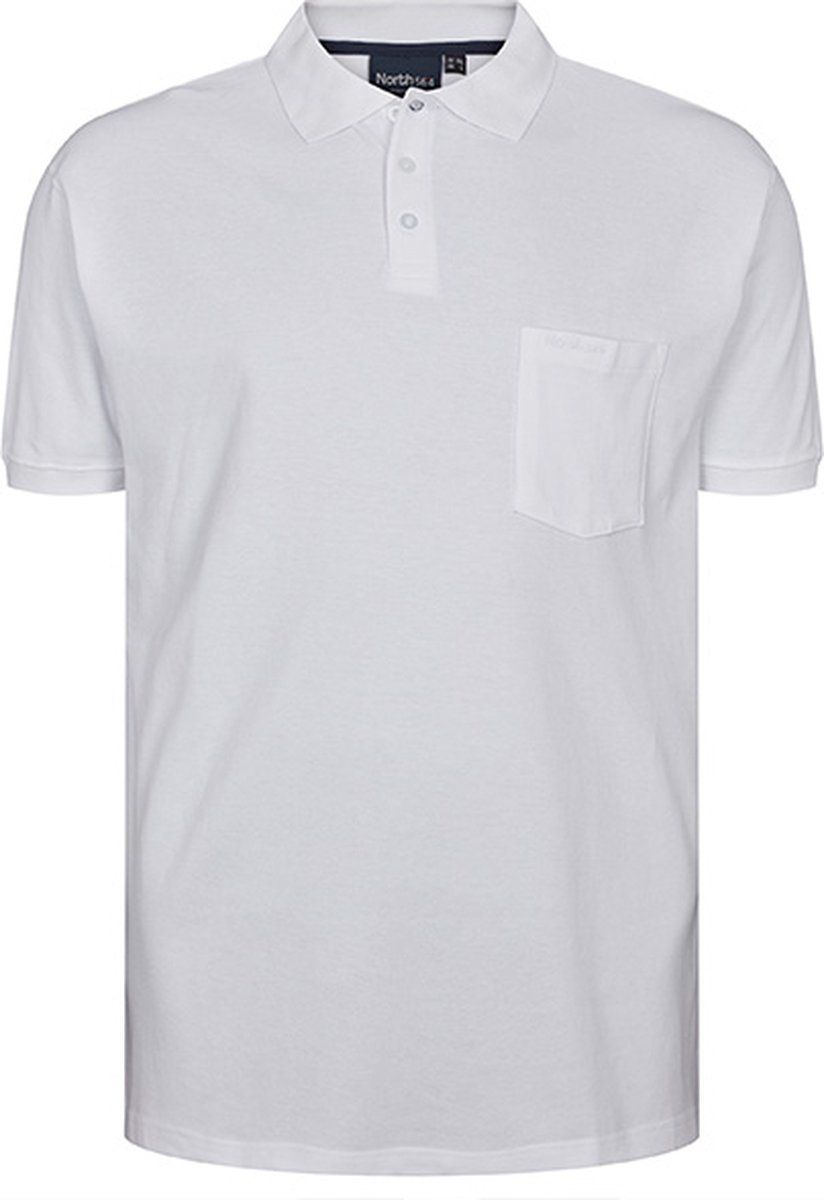 North 56°4 Polo's | Wit | 3XL | 2-Pack | 3 Knopen