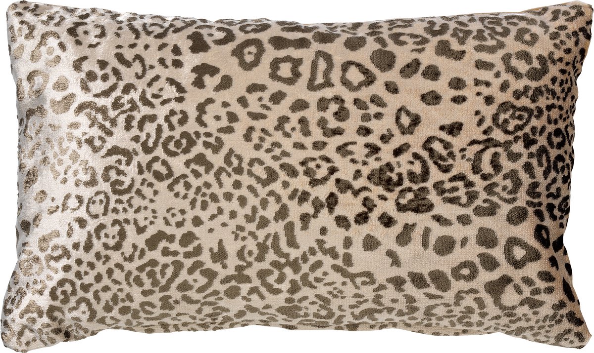 LEONELLE | sierkussen 30x50 cm | Pumice Stone | beige | dierenprint | Hoii | met duurzame kussenvulling