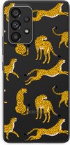 Case Company® - Hoesje geschikt voor Samsung Galaxy A53 5G hoesje - Luipaard - Soft Cover Telefoonhoesje - Bescherming aan alle Kanten en Schermrand