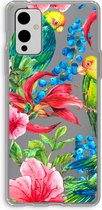 Case Company® - Hoesje geschikt voor OnePlus 9 hoesje - Papegaaien - Soft Cover Telefoonhoesje - Bescherming aan alle Kanten en Schermrand