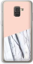 Case Company® - Hoesje geschikt voor Samsung Galaxy A8 (2018) hoesje - A touch of peach - Soft Cover Telefoonhoesje - Bescherming aan alle Kanten en Schermrand