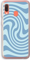 Case Company® - Coque Samsung Galaxy Swirl - Blauw tourbillon - Coque souple pour téléphone - Protection tous côtés et bord d'écran
