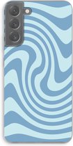 Case Company® - Hoesje geschikt voor Samsung Galaxy S22 Plus hoesje - Swirl Blauw - Soft Cover Telefoonhoesje - Bescherming aan alle Kanten en Schermrand