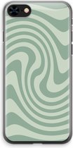 Case Company® - Hoesje geschikt voor iPhone 8 hoesje - Swirl Groen - Soft Cover Telefoonhoesje - Bescherming aan alle Kanten en Schermrand