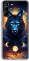 Case Company® - Hoesje geschikt voor Samsung Galaxy S21 Plus hoesje - Wolf Dreamcatcher - Soft Cover Telefoonhoesje - Bescherming aan alle Kanten en Schermrand