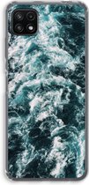 Case Company® - Hoesje geschikt voor Samsung Galaxy A22 5G hoesje - Zee golf - Soft Cover Telefoonhoesje - Bescherming aan alle Kanten en Schermrand