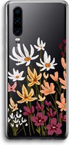 Case Company® - Hoesje geschikt voor Huawei P30 hoesje - Painted wildflowers - Soft Cover Telefoonhoesje - Bescherming aan alle Kanten en Schermrand