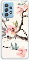 Case Company® - Hoesje geschikt voor Samsung Galaxy A73 hoesje - Japanse bloemen - Soft Cover Telefoonhoesje - Bescherming aan alle Kanten en Schermrand