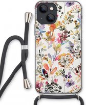 Case Company® - Hoesje met koord geschikt voor iPhone 13 mini hoesje met Koord - Wilde grassen - Telefoonhoesje met Zwart Koord - Extra Bescherming aan alle Kanten en Over de Schermrand