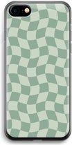 Case Company® - Hoesje geschikt voor iPhone SE 2020 hoesje - Grid Groen - Soft Cover Telefoonhoesje - Bescherming aan alle Kanten en Schermrand
