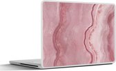 Laptop sticker - 15.6 inch - Rosé - Agaat geode - Stenen - Kristal - 36x27,5cm - Laptopstickers - Laptop skin - Cover