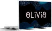 Laptop sticker - 17.3 inch - Olivia - Pastel - Meisje - 40x30cm - Laptopstickers - Laptop skin - Cover