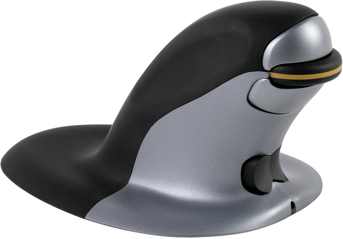 Fellowes ergonomische muis Penguin draadloos small zwart met grijs